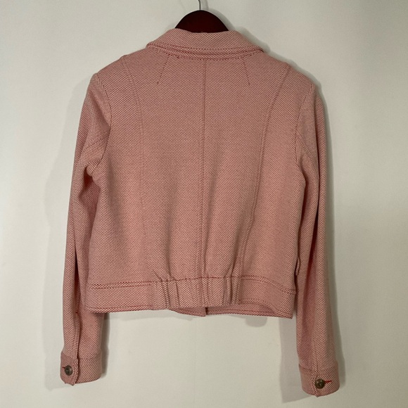Cabi #5301 Amelia Coral Pink Button Up Bomber Jacket; Size Medium - Picture 12 of 16